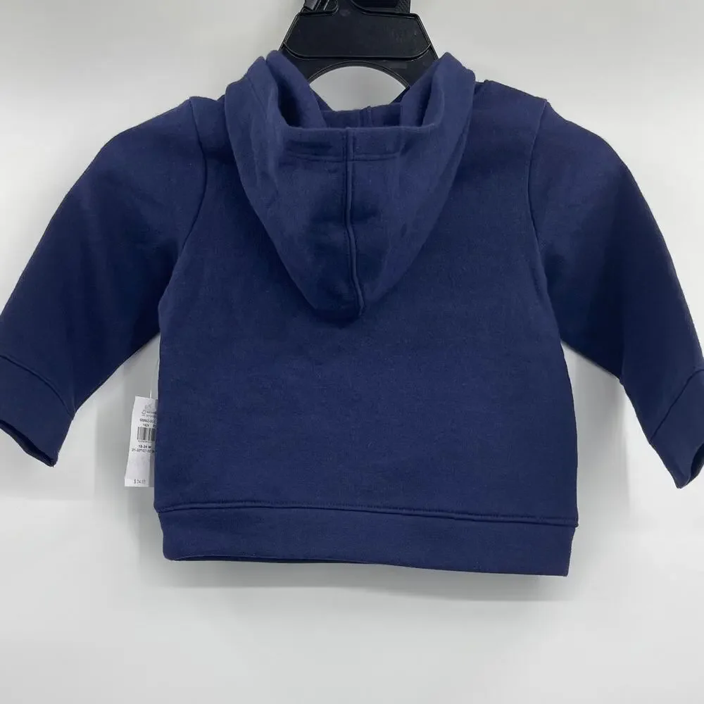 Old Navy Unisex The Child Hooded Sweatshirt Blue Fleece Size 18 - 24 Months NEW